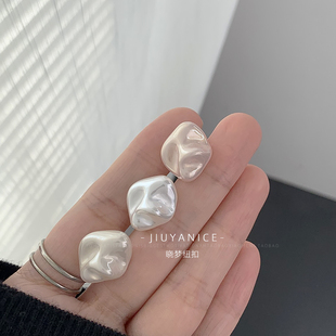 晓梦不规则仿贝珍珠纽扣针织开衫毛衣扣子女上衣外套扣设计新款