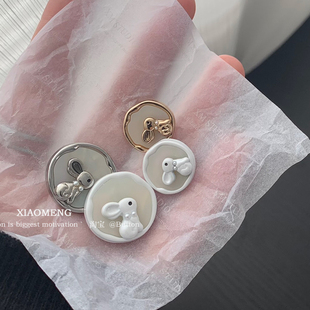 晓梦轻奢可爱金属钮扣女上衣外套毛衣纽扣粗花呢大衣扣子