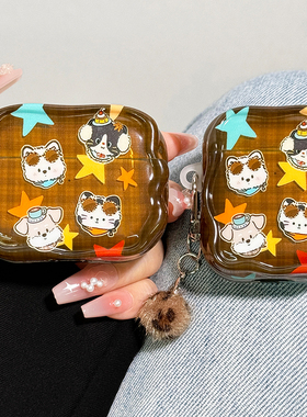 适用airpodspro3保护套airpods4保护壳pro2苹果蓝牙耳机套盒四代可爱小狗猫咪airpod硅胶ipod软壳Pro3二三代