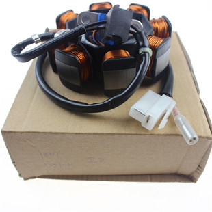 摩托车韵彩QS100T丽彩QS125T-2磁电机线圈组合转子定子A /B-4睿彩