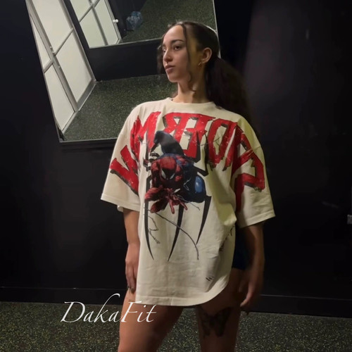 DakaFit 原面料Civilregime蜘蛛侠宽松运动跑步高弹透气男女T恤