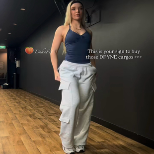 DakaFit DFYNE新款直筒裤运动裤工装口袋阔腿裤宽松拖地秋冬长裤