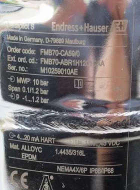 恩德斯豪斯E+H压力开关FMB70-CA590 F议价