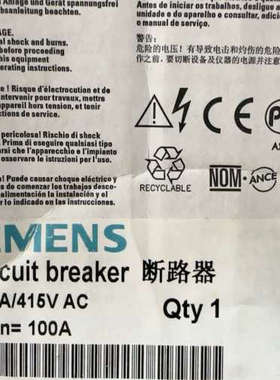 塑壳断路器 3VL2710-1AS33-0AA0 3V议价