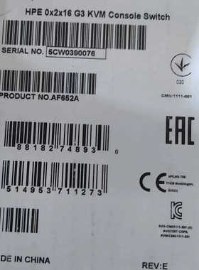 惠普HP AF652A HPE0x2x16 G3 KVM C议价