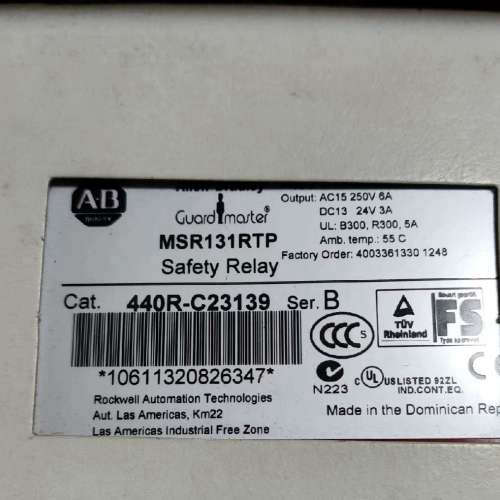 AB罗克韦尔继电器MSR131RTP号440R-C231议价