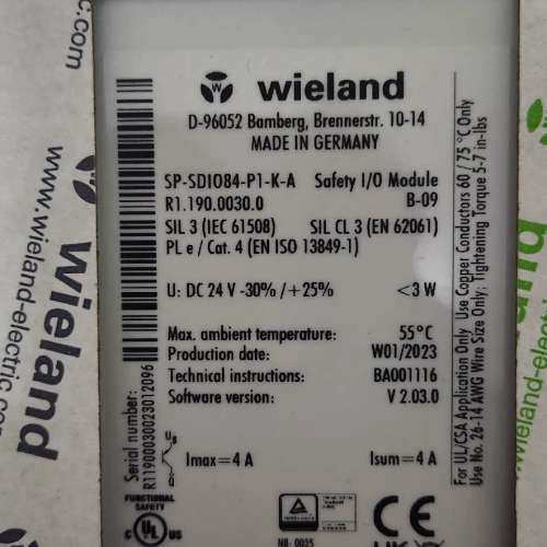 Wieland威琅 SP-SDIO84-P1-K-A议价