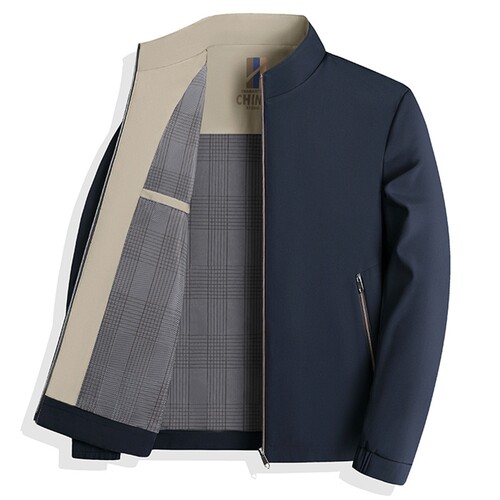 中年商务休闲男士夹克立领外套