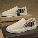 老年人冬天加厚懒人豆豆潮鞋 加绒保暖一脚蹬老北京布鞋 男冬季 棉鞋