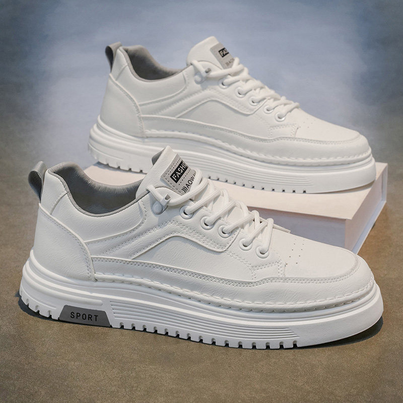 小白男鞋2026新款冬季运动休闲工作板鞋皮面防滑百搭上班软底皮鞋,流行男鞋,单鞋,淘宝优惠券,粉丝福利购,淘宝优惠卷