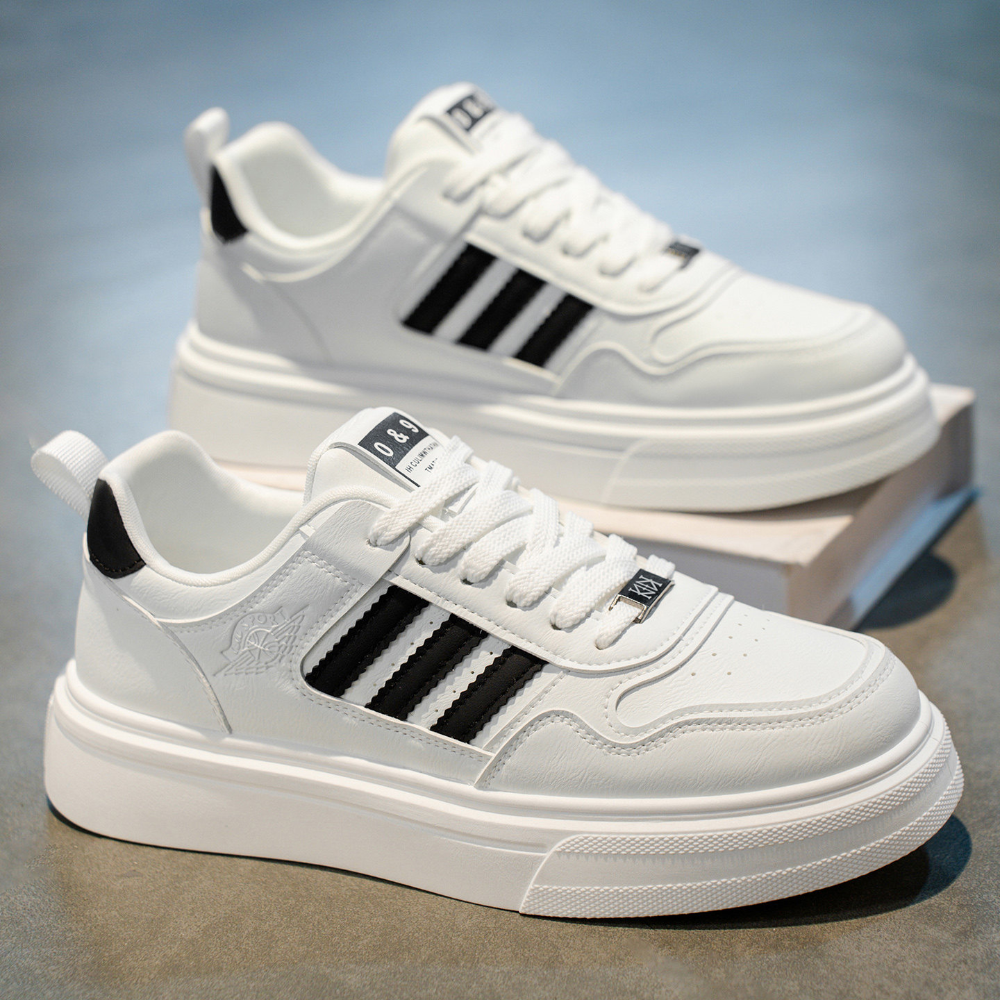 莆田男鞋春季潮流学生休闲运动厚底板鞋百搭上班工作软底小白潮鞋,流行男鞋,单鞋,淘宝优惠券,粉丝福利购,淘宝优惠卷