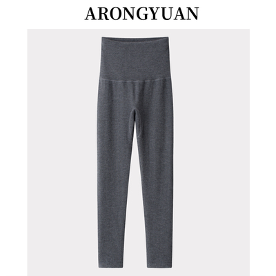 100纯山羊绒精纺68/3高腰女裤薄