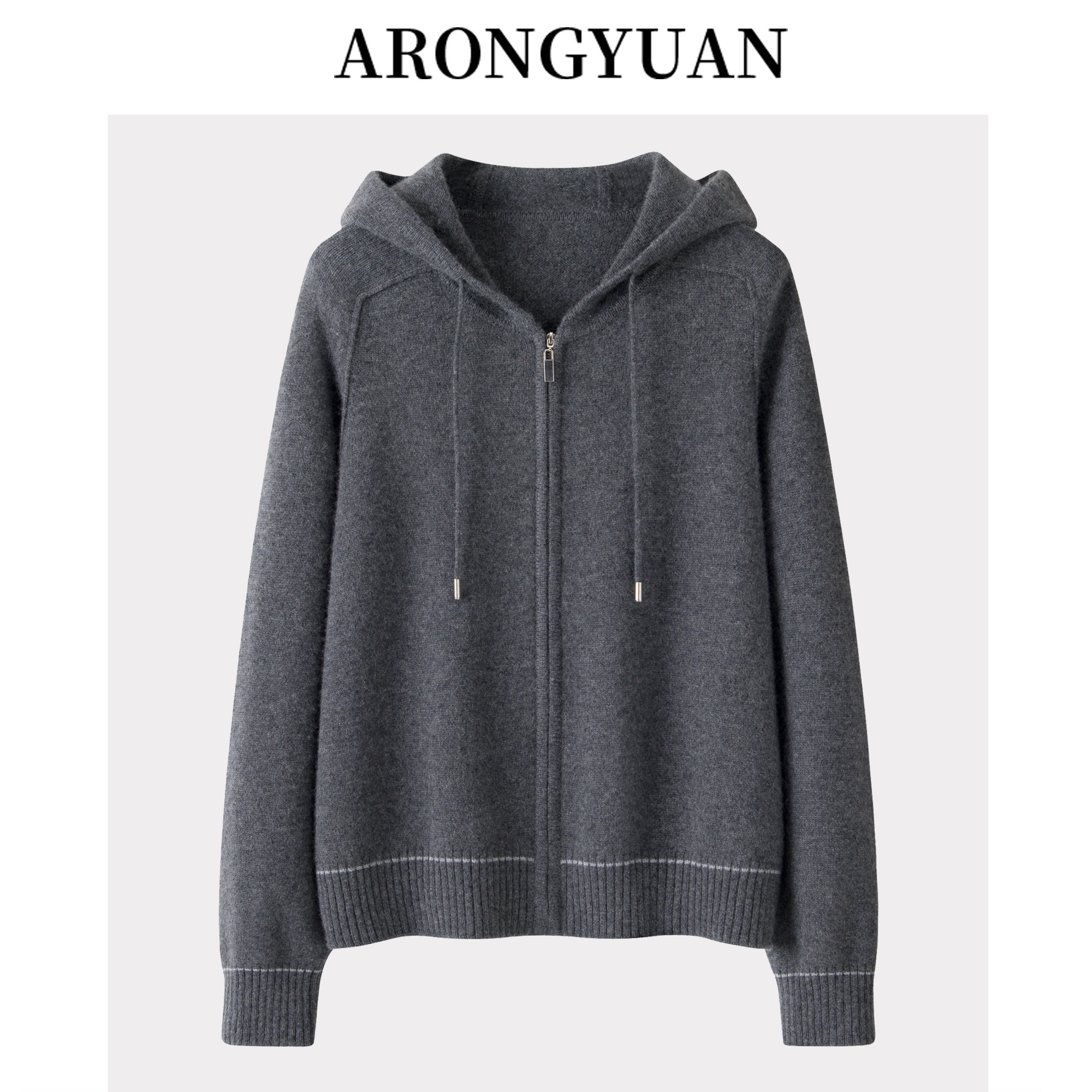 加厚慵懒风卫衣~100山羊绒拉链带帽女开衫外套纯色休闲针织衫毛衣,女装/女士精品,羊绒衫,淘宝优惠券,粉丝福利购,淘宝优惠卷