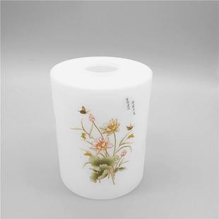 北欧餐厅吊灯创意餐桌吧简约现代贴花灯饰玻璃灯罩灯具配件外壳