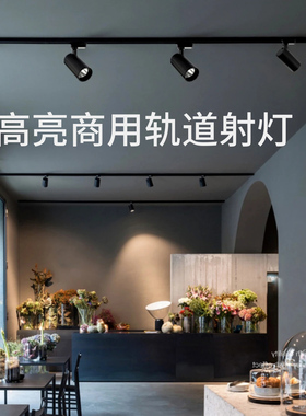 led轨道射灯店铺商用餐厅服装店专用餐饮店高亮聚光COB导轨射灯
