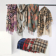 秋冬时尚 重磅保暖加大加厚英伦格子山羊绒围巾披肩两用