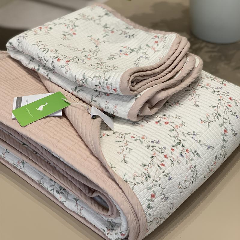 韓國大鵝全棉三件套床蓋