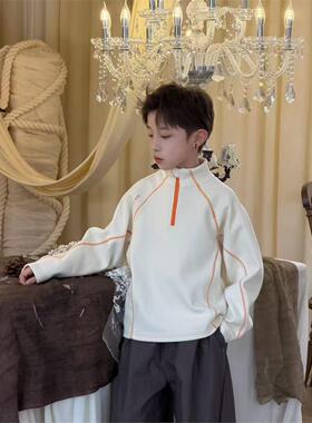 CHU YAO 【暖绒小羊羔】儿童秋冬季韩版中高领保暖长袖打底衫2514
