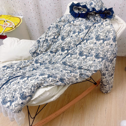 天然棉花袄纯手工女士秋冬不可加厚棉衣棉服中长款外套保暖带帽