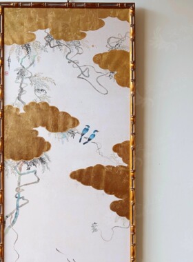 从今往后HOMEDECOR-CFZSH181金波缀玉紫藤金箔祥云装饰画