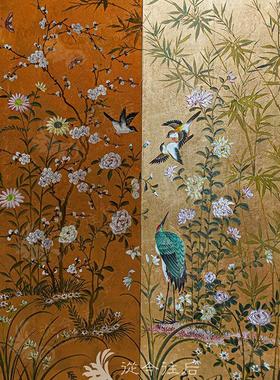 从今往后HomeDecor-P-2225-手绘金箔画喜鹊