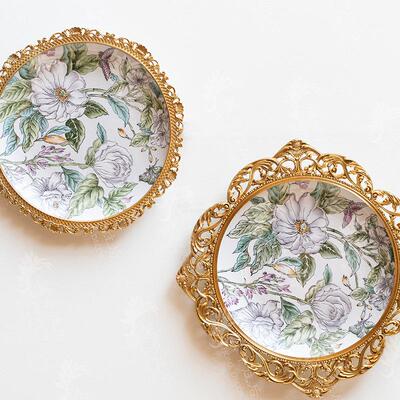 从今往后HomeDecor-CFSS478/CFSS479-黄铜彩绘陶瓷挂盘