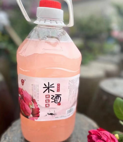 虞香系列鲜玫瑰米酒 云南食用玫瑰鲜花苞和太湖糯自然发酵