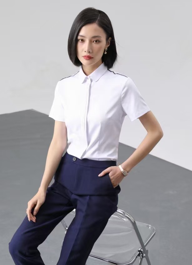 女款短袖长袖修身版衬衫商务时尚衬衫