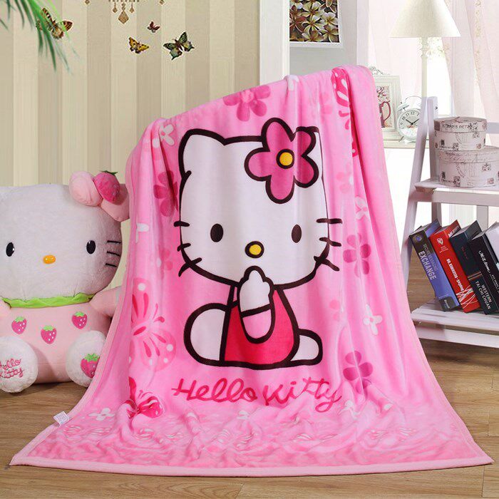 毛毯子kt猫加厚床单秋冬小被子儿童凯蒂珊瑚哈喽加绒hellokitty。在类目 床上用品, 休闲毯/毛毯/绒毯中 - 来自Buy2taobao.com提供专业的淘宝代购服务