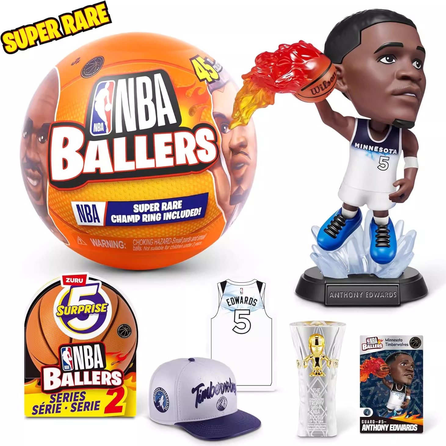5 Surprise NBA Ballers 篮球人偶盲盒潮玩Zuru美国詹姆斯库里