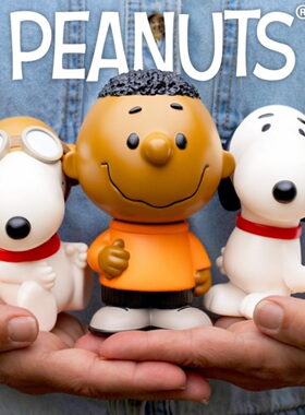super7花生漫画FUN！正版美国史努比查理布朗潮玩搪胶玩偶peanuts
