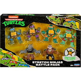 忍者神龟拉伸软胶捏捏乐玩具正品 彩星 美国进口 2.5英寸高六角色