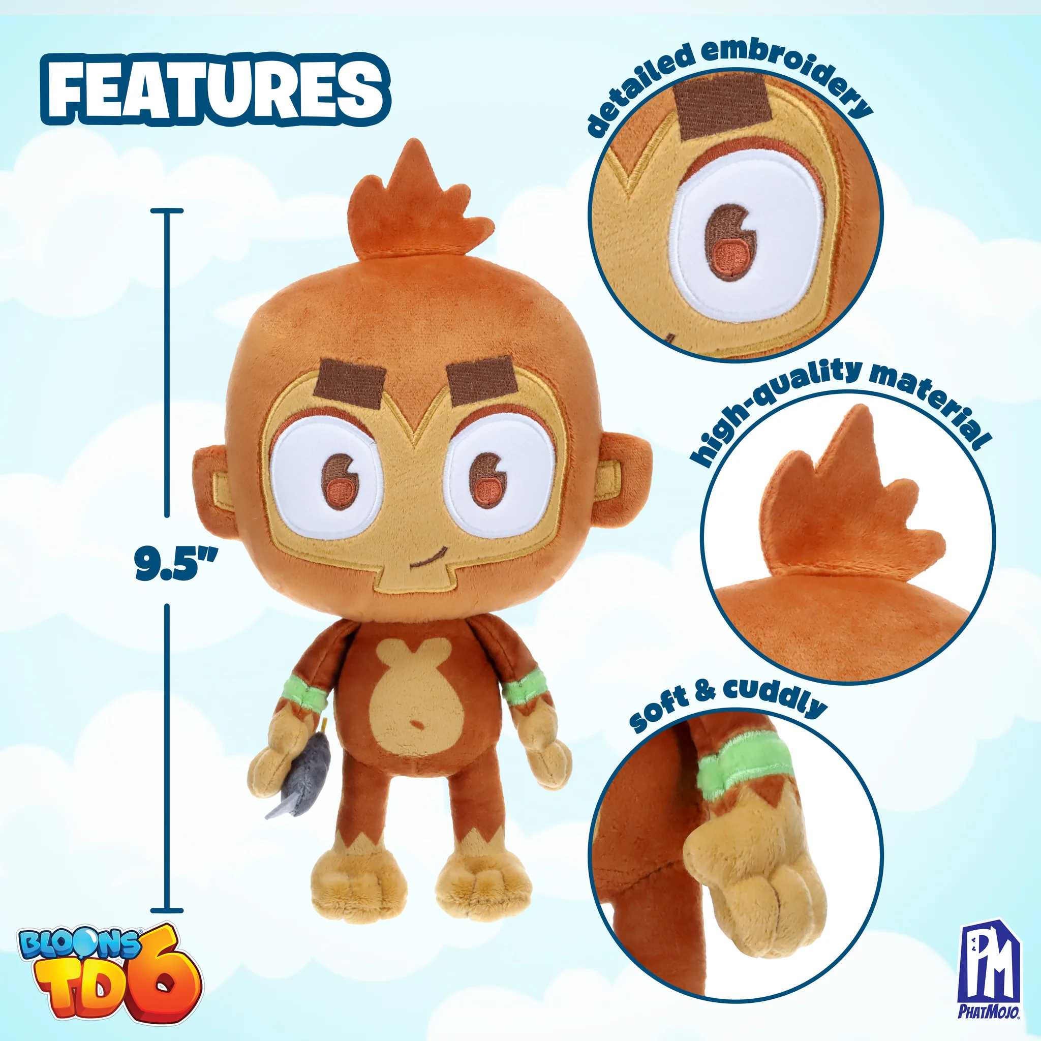 BLOONS 猴子玩偶游戏塔防25cm高卡通气球DLC周边毛绒玩具公仔TD6