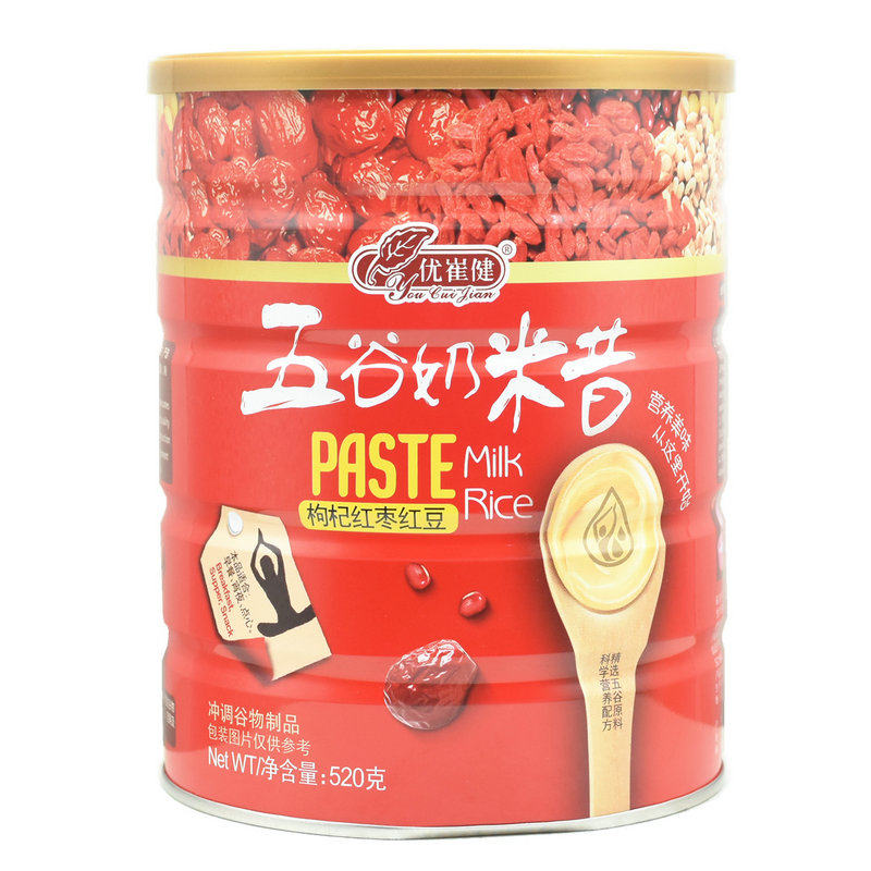 优崔健五谷奶米昔枸杞红枣红豆冲调谷物制品520克正品包邮
