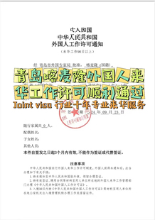 山东青岛喀麦隆外籍来华 工作 许可 外国人来华