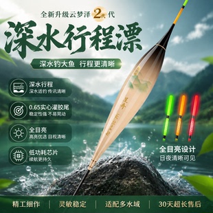 呈舟云梦泽二代深水行程0.85防眩目全目OLED日夜两用高灵敏夜光漂