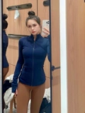 Спортивная куртка с капюшоном для отдыха, одежда для йоги, облегающий крой