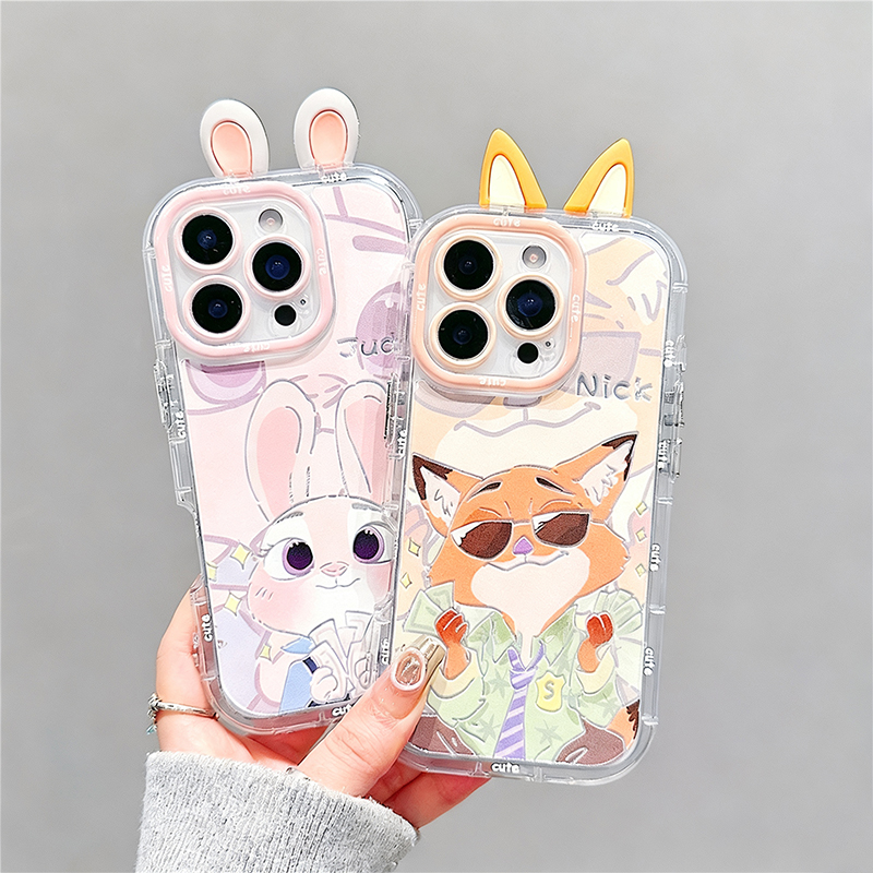 情侣有钱朱迪尼克疯狂动物城适用苹果17Pro手机壳iPhone16max13小米15华为mate80pura70k60Reno14荣耀400x200