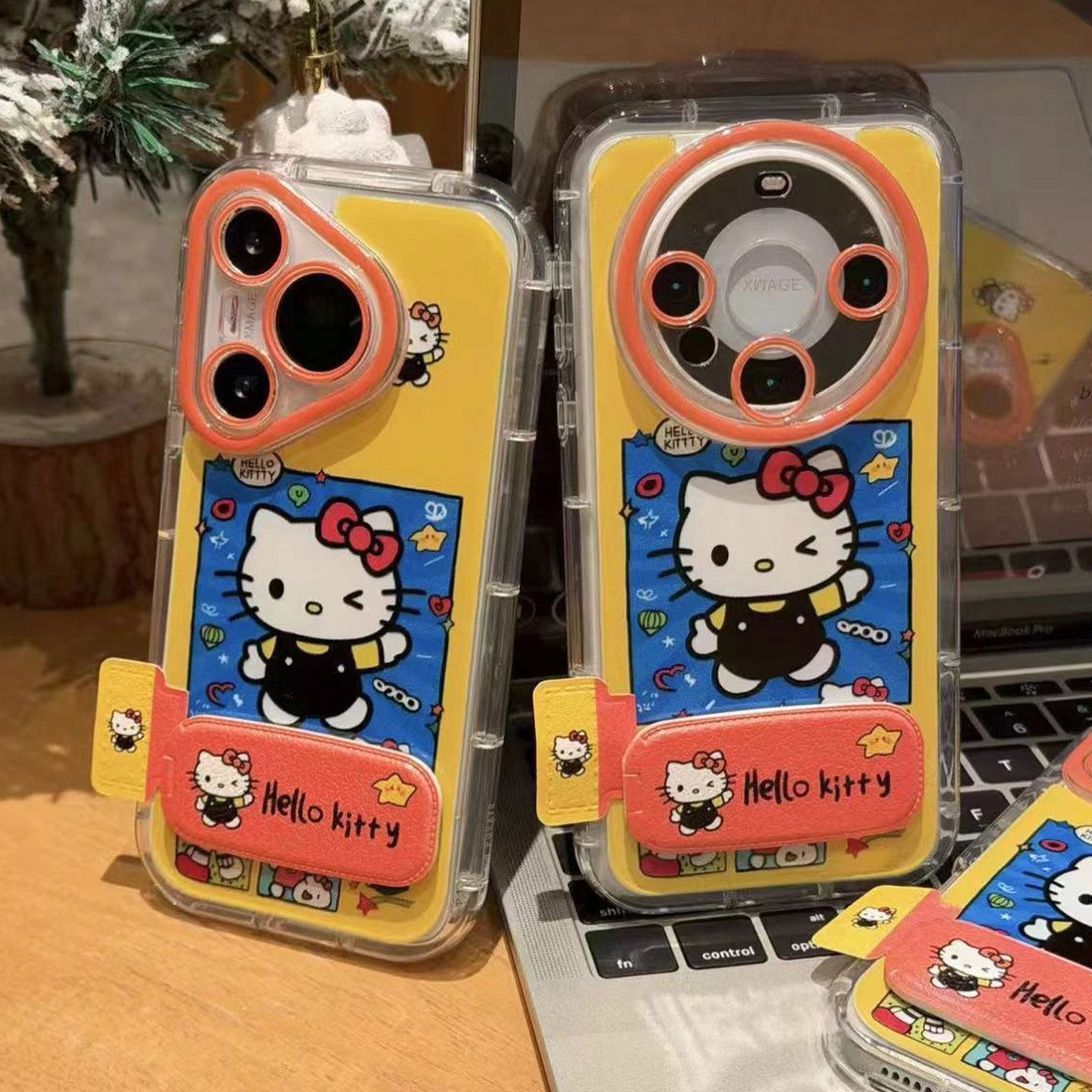 蓝框挥手KT支架新款适用苹果17Promax手机壳iPhone16Pro小米15华为mate80pura70k90note14荣耀400x200findx9