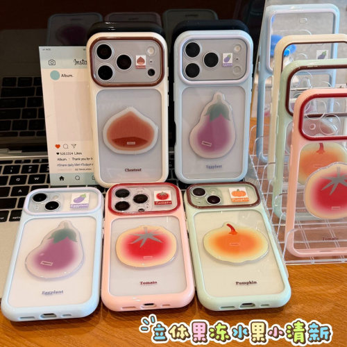 卡通水果贴件适用苹果17手机壳iPhone18promax16小米17华为mate90pura80K100reno15x200荣耀600magic9findx10