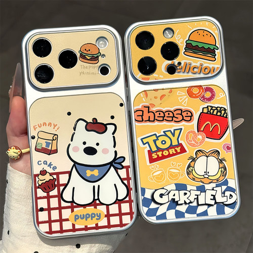 加菲猫西高地汉堡适用苹果17promax手机壳iPhone16plus华为mate70pura80K90小米17nova15Y500x300magic8ACE6