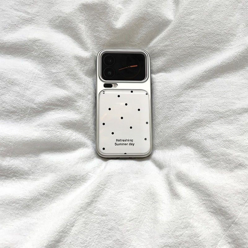 黑色波点英文新款适用苹果17Pro手机壳iPhone16max12小米15华为mate80pura70k90opporeno14荣耀500x300iqoo13