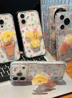 鸡仔小黄鼠转转支架适用苹果17promax手机壳iPhone16por华为pura90mate70小米17reno15nova14K80note13findx8