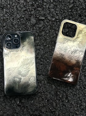冰川纹晕染高级感适用苹果15promax手机壳iPhone17max14小米16华为mate60荣耀200vivox100p50reno12nova11s19