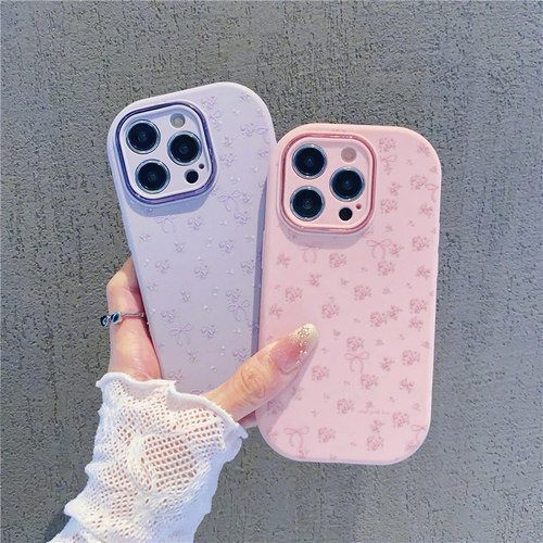 蝴蝶结花朵高级新款女款适用苹果16pro手机壳iPhone14max华为mate70p60小米15k50荣耀300x200nova13reno12s19