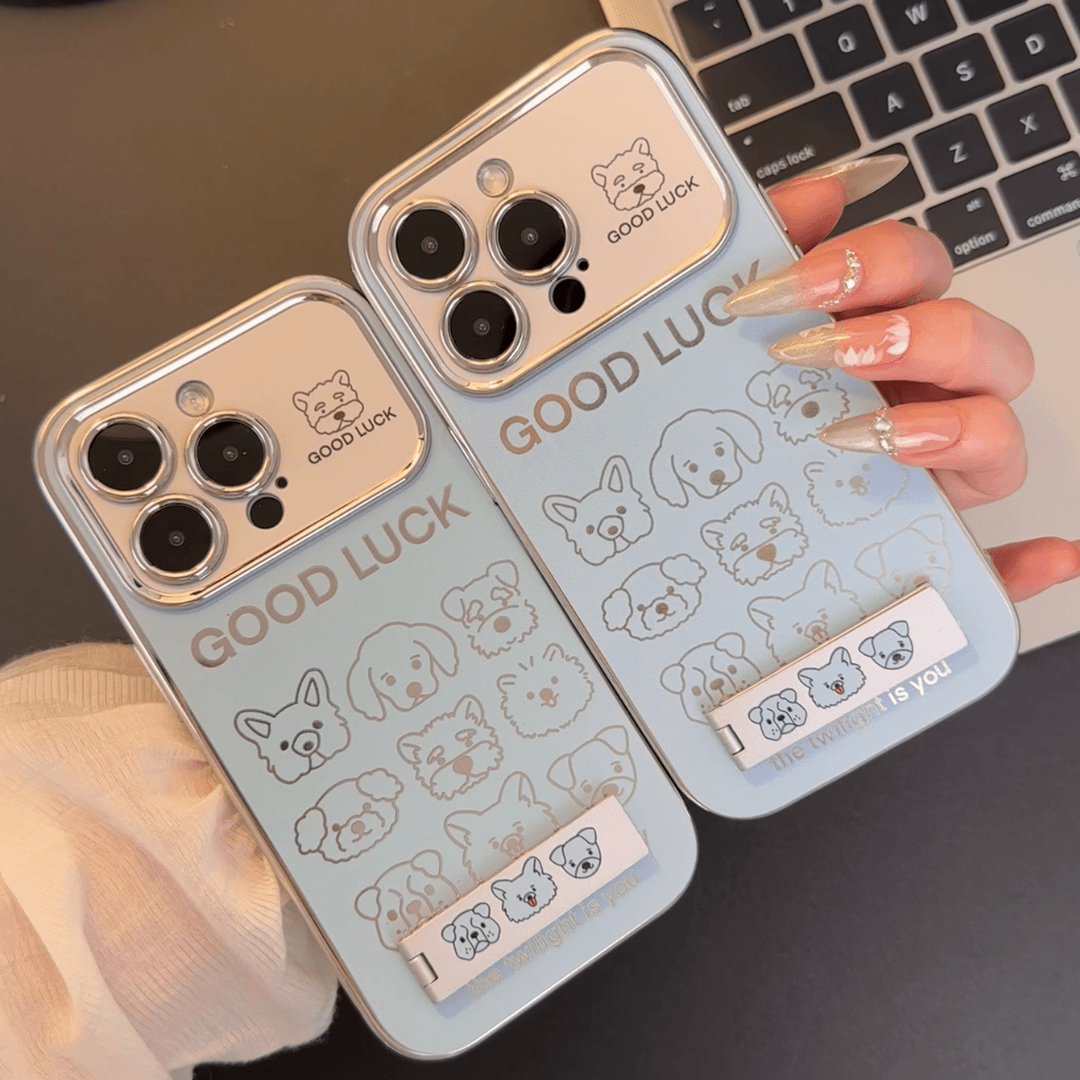 蓝底动物头像适用苹果15promax手机壳16iPhone13小米14华为mate60荣耀90红米k60p70reno12iqoo11s18nova10x80