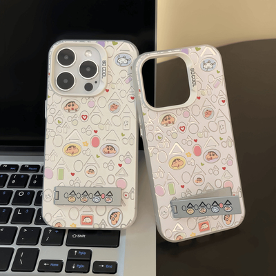 哈哈小新之家适用苹果15promax手机壳iPhone13支架小米14华为mate60荣耀100x90红米k40p50reno12nova11iqoo9s