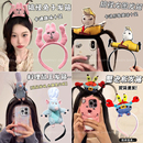粉红兔子搞怪发箍头箍女2025年新款 搞怪 创意趣味卡通高颅顶发饰