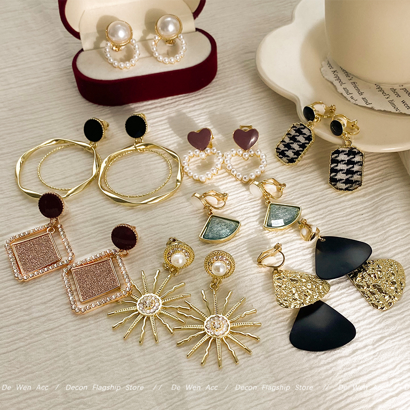 小众设计感复古港风耳饰品