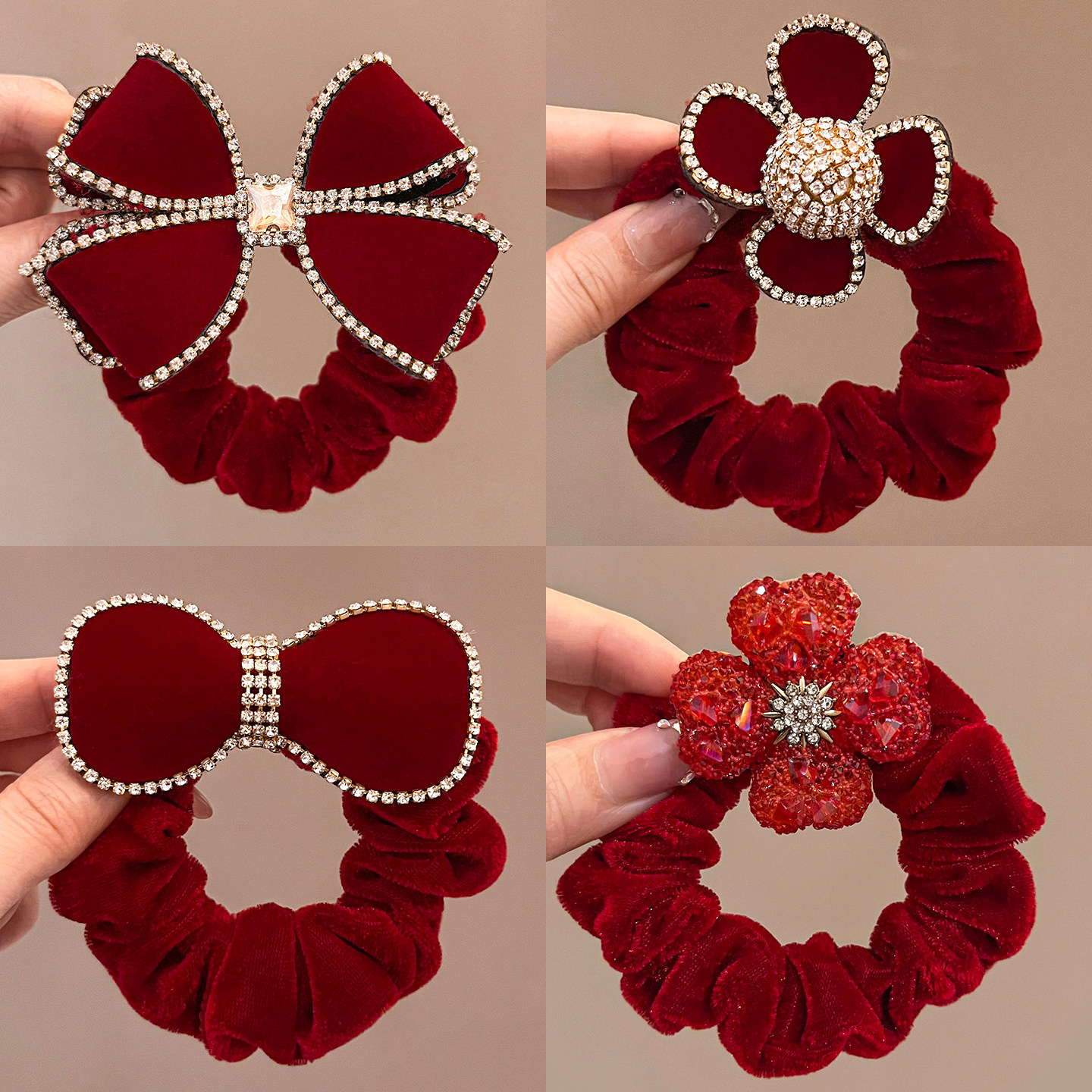 新年发圈女红色丝绒大肠发绳2026年新款过年百搭气质高弹头绳头饰,饰品/流行首饰/时尚饰品新,发饰,淘宝优惠券,粉丝福利购,淘宝优惠卷